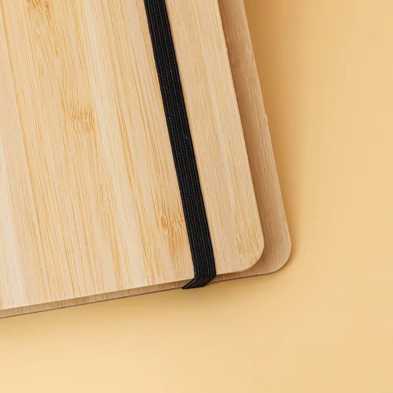 Custom Logo Bamboo Wood Notebook A5 – Hardcover Notebook