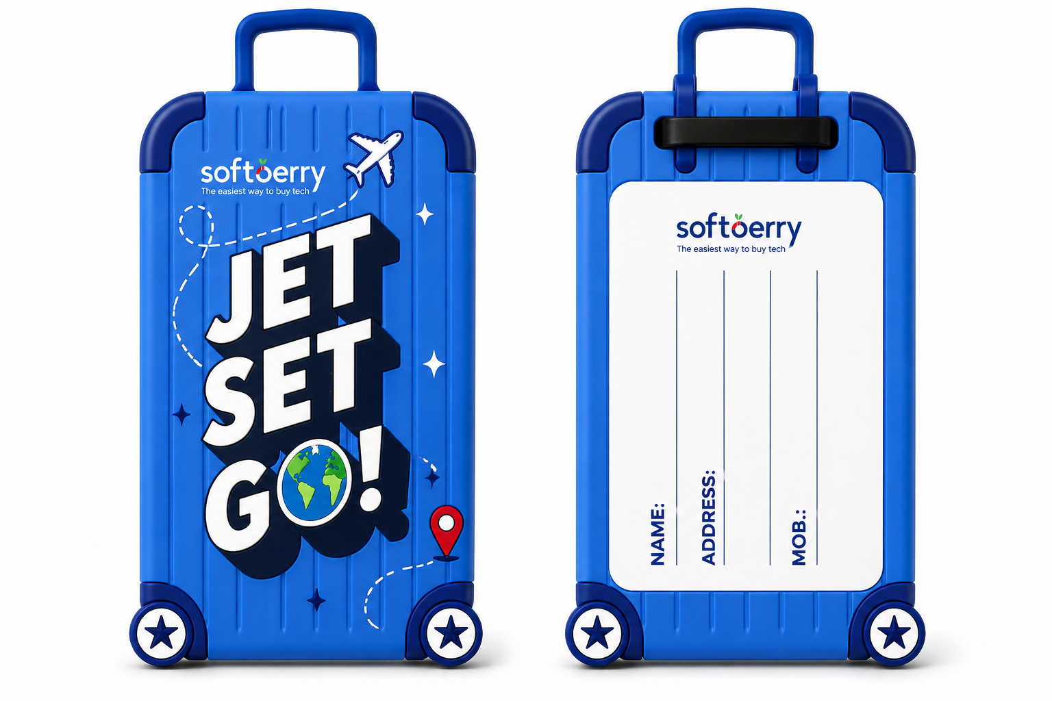 Custom Silicone Luggage Tags with Printed Insert Card (Corporate Freebies)