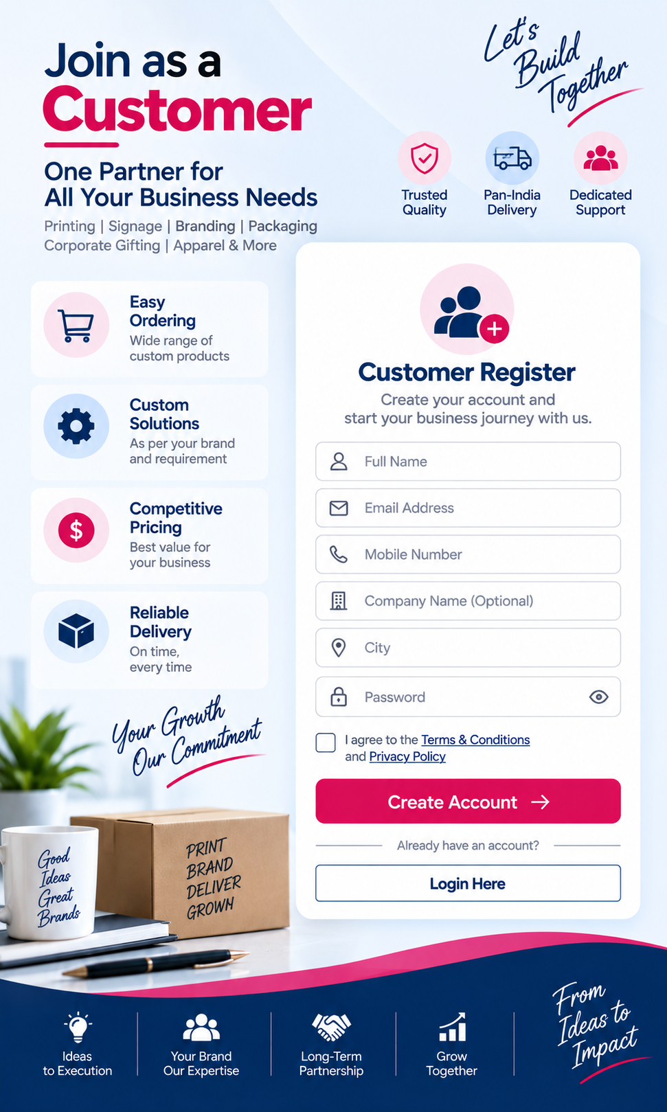 Customer Register Page Image