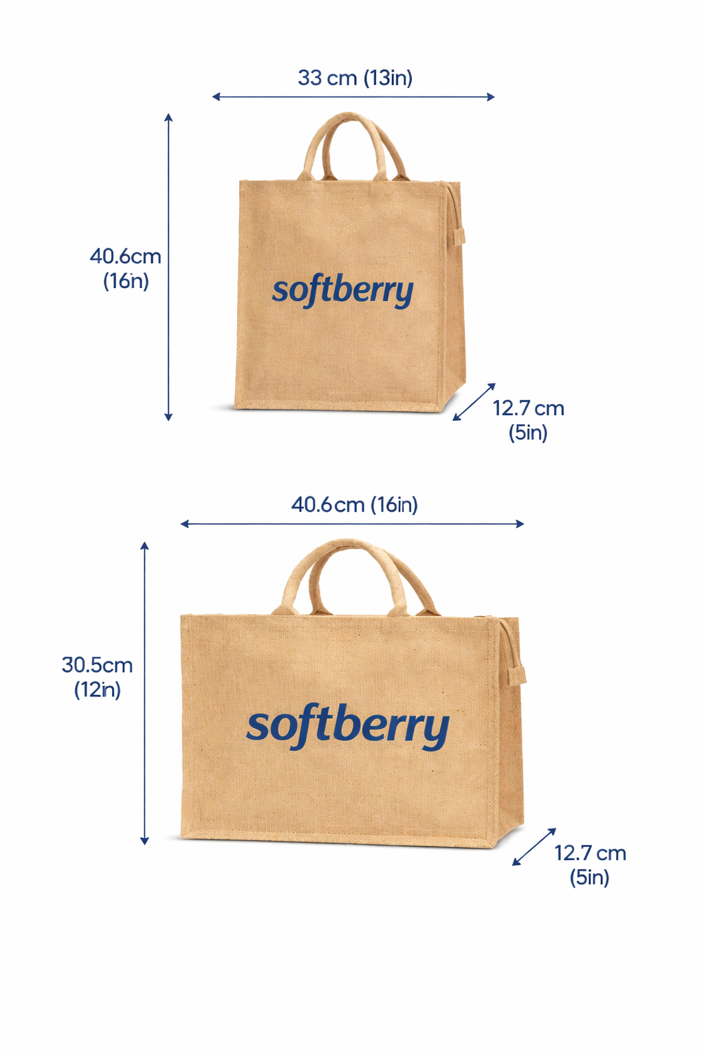 Premium Eco-Friendly Jute Zipper Bags  with branding
