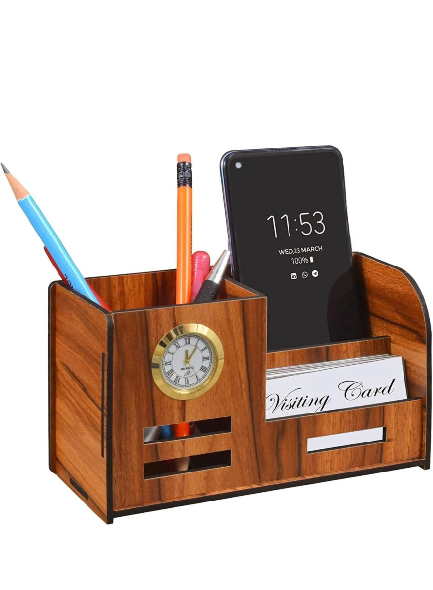 wooden desk organizer