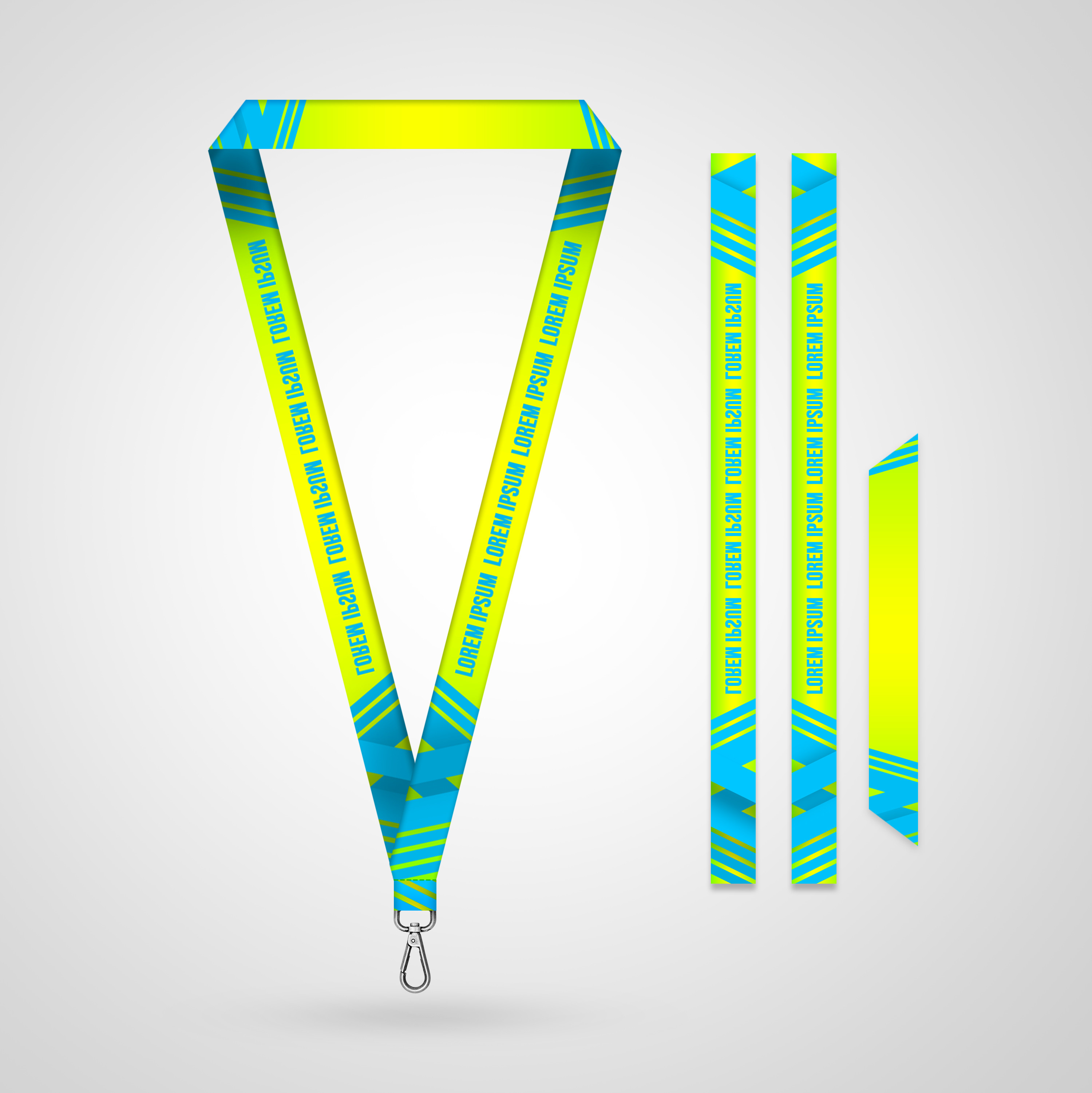 Logo Custom Polyester Lanyard – Sublimation / Heat Transfer Printed (Length 30 Inch) Without Card & Holder