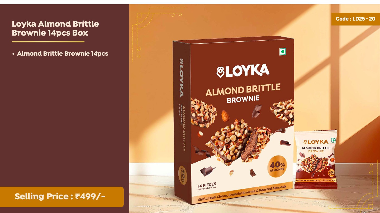 Loyka Almond Brittle Brownie 14pcs Box