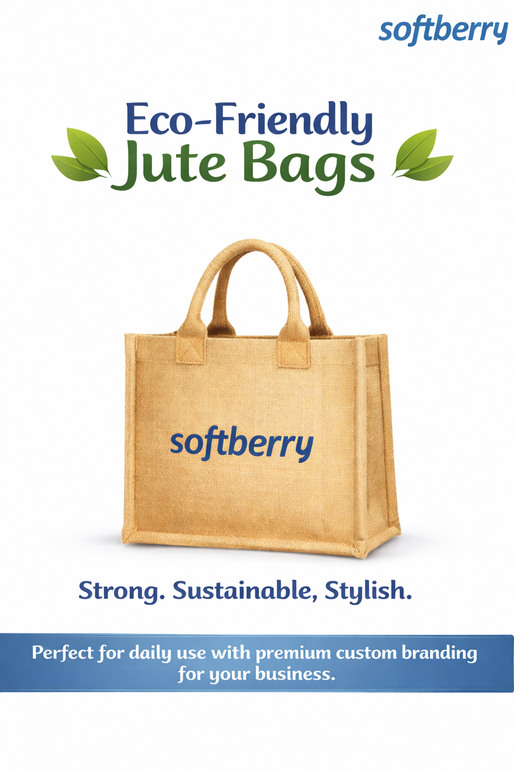 Premium Eco-Friendly Jute Zipper Bags  with branding