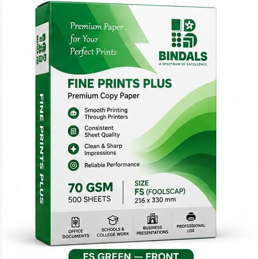 FS (Foolscap Size) Copier Paper Bindals Fine Prints Plus - 70 GSM