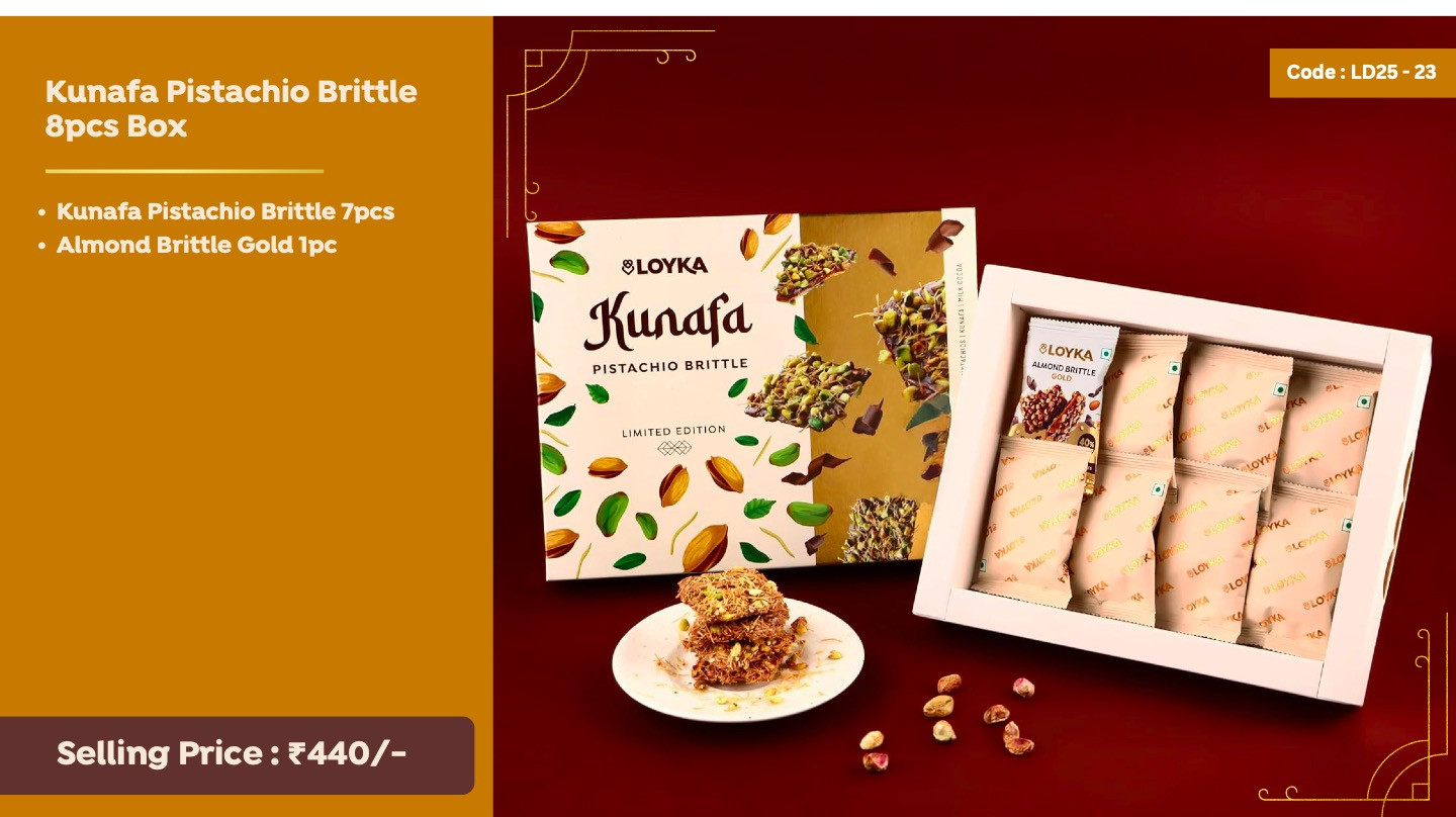 Kunafa Pistachio Brittle 8pcs Box