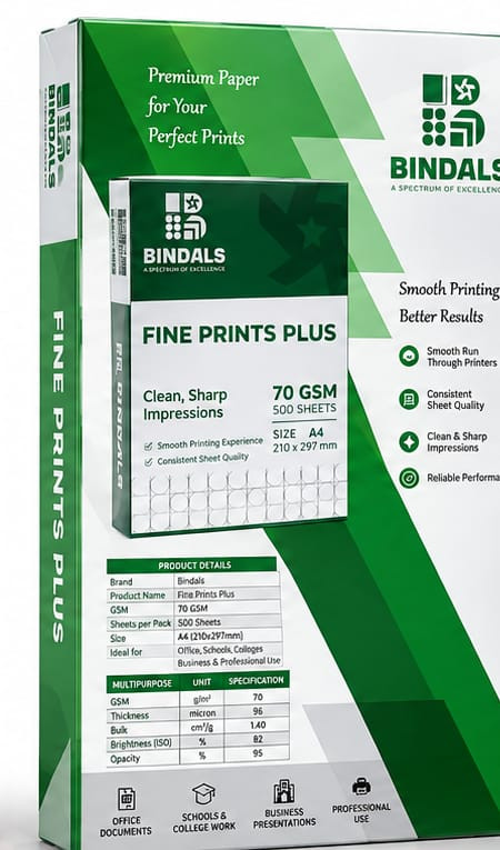 A4 Copier Paper Bindal Fine Print Plus - 70 GSM