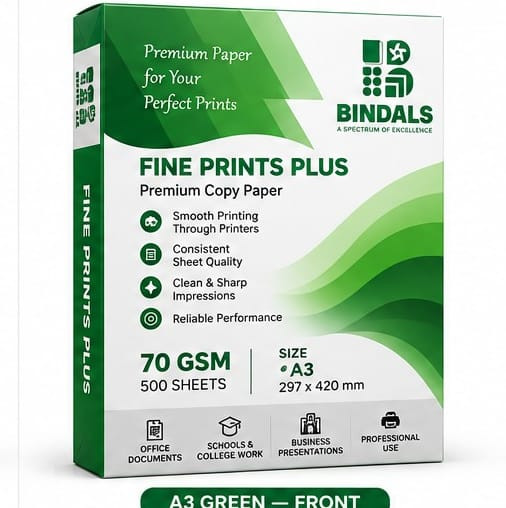 A-3 Copier Paper Bindal Fine Print Plus - 70 GSM
